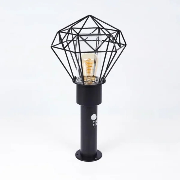 hofstein Borne lumineuse Solda Noir, 1 lumière, Détecteur de mouvement* Lampes Modernes