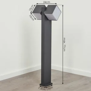 hofstein Borne lumineuse Swanek LED Anthracite, 1 lumière* Lampes Modernes