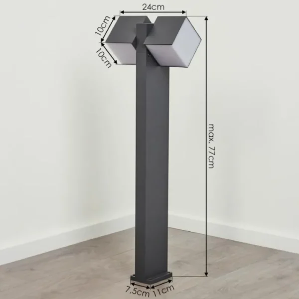 hofstein Borne lumineuse Swanek LED Anthracite, 1 lumière* Lampes Modernes