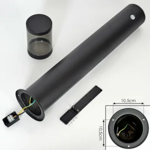 hofstein Borne lumineuse Tolsona Noir, 1 lumière, Détecteur de mouvement* Lampes Modernes