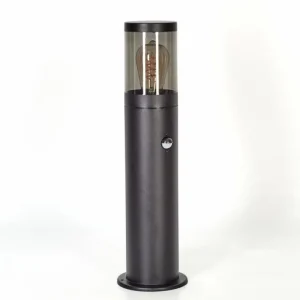 hofstein Borne lumineuse Tolsona Noir, 1 lumière, Détecteur de mouvement* Lampes Modernes