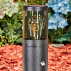 hofstein Borne lumineuse Tolsona Noir, 1 lumière, Détecteur de mouvement* Lampes Modernes