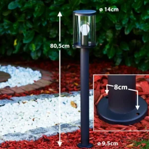 hofstein Borne lumineuse Torsa Noir, 1 lumière* Lampes Modernes