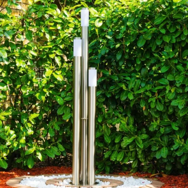 hofstein Borne lumineuse Trones Acier inoxydable, 3 lumières* Lampes Modernes