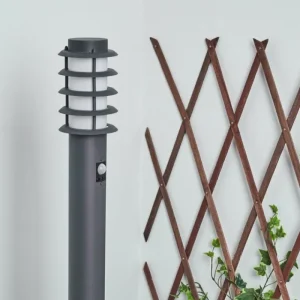 hofstein Borne lumineuse Tunes Anthracite, 1 lumière, Détecteur de mouvement* Lampes Modernes