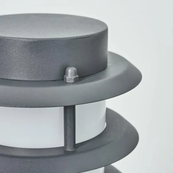 hofstein Borne lumineuse Tunes Anthracite, 1 lumière, Détecteur de mouvement* Lampes Modernes