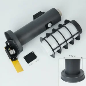 hofstein Borne lumineuse Tunes Anthracite, 1 lumière, Détecteur de mouvement* Lampes Modernes