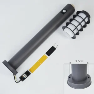 hofstein Borne lumineuse Tunes Anthracite, 1 lumière, Détecteur de mouvement* Lampes Modernes