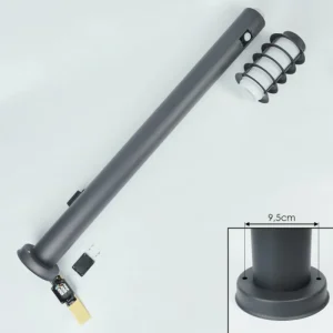 hofstein Borne lumineuse Tunes Anthracite, 1 lumière, Détecteur de mouvement* Lampes Modernes