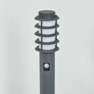 hofstein Borne lumineuse Tunes Anthracite, 1 lumière, Détecteur de mouvement* Lampes Modernes