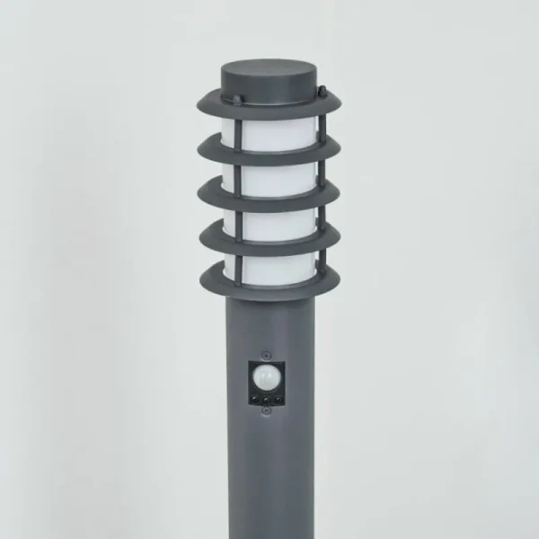 hofstein Borne lumineuse Tunes Anthracite, 1 lumière, Détecteur de mouvement* Lampes Modernes