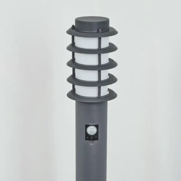 hofstein Borne lumineuse Tunes Anthracite, 1 lumière, Détecteur de mouvement* Lampes Modernes