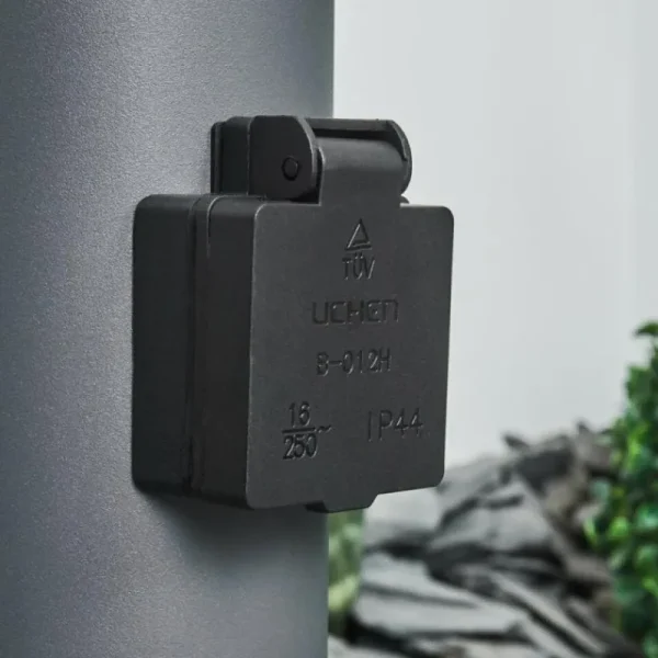 hofstein Borne lumineuse Tunes Anthracite, 1 lumière, Détecteur de mouvement* Lampes Modernes