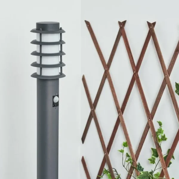 hofstein Borne lumineuse Tunes Anthracite, 1 lumière, Détecteur de mouvement* Lampes Modernes