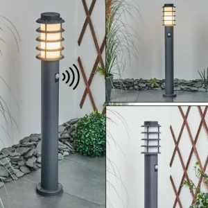 hofstein Borne lumineuse Tunes Nickel mat, 1 lumière, Détecteur de mouvement* Lampes Modernes