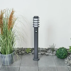 hofstein Borne lumineuse Tunes Nickel mat, 1 lumière, Détecteur de mouvement* Lampes Modernes