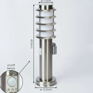 hofstein Borne lumineuse Tunes Nickel mat, 1 lumière, Détecteur de mouvement* Lampes Modernes