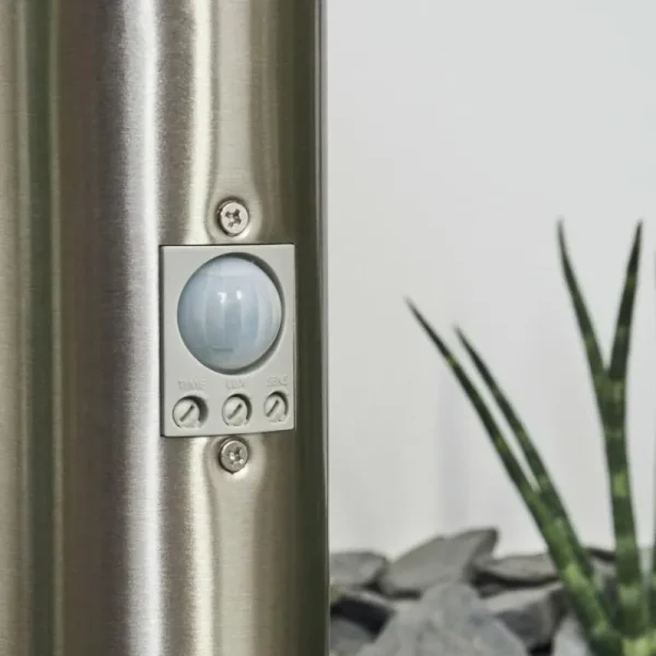 hofstein Borne lumineuse Tunes Nickel mat, 1 lumière, Détecteur de mouvement* Lampes Modernes