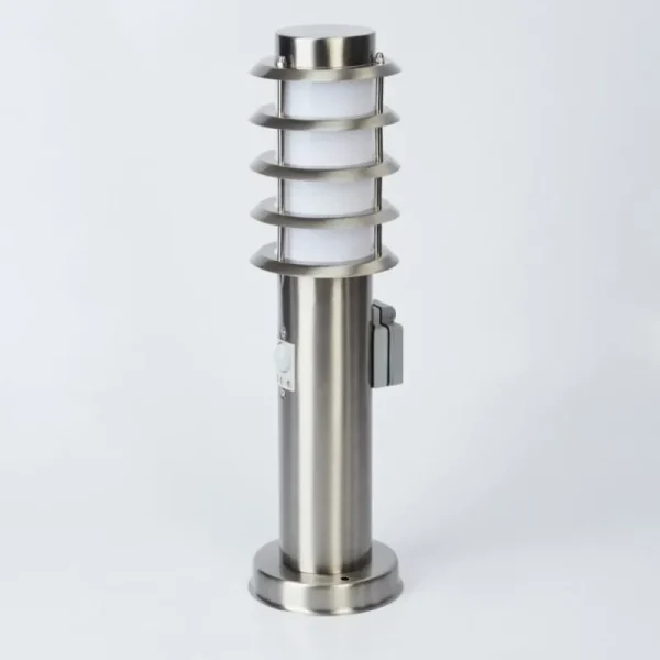 hofstein Borne lumineuse Tunes Nickel mat, 1 lumière, Détecteur de mouvement* Lampes Modernes