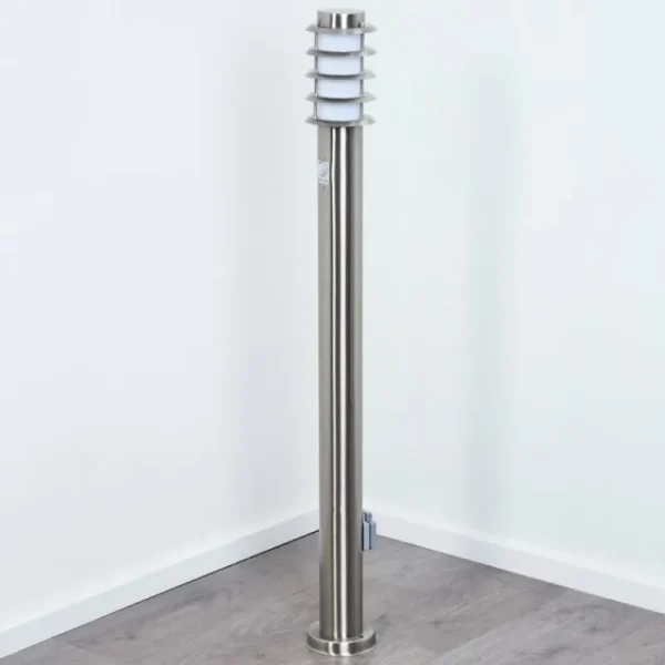 hofstein Borne lumineuse Tunes Nickel mat, 1 lumière, Détecteur de mouvement* Lampes Modernes