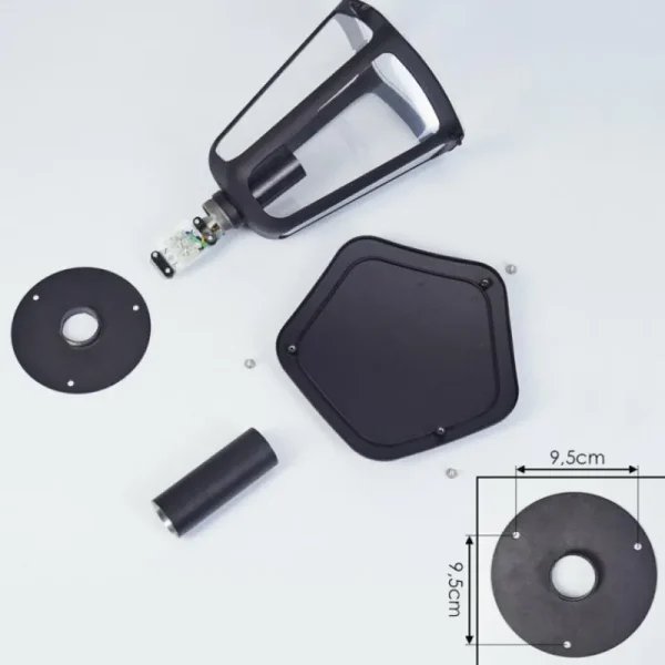 hofstein Borne lumineuse Venneshamm Noir, Transparent, 1 lumière* Lampes Modernes