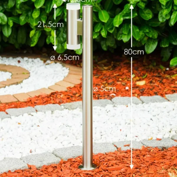 hofstein Borne lumineuse Vero Acier inoxydable, 2 lumières* Lampes Modernes