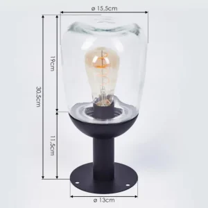hofstein Borne lumineuse Ystheim Noir, 1 lumière* Lampes Modernes