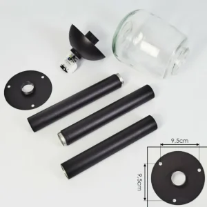 hofstein Borne lumineuse Ystheim Noir, 1 lumière* Lampes Modernes