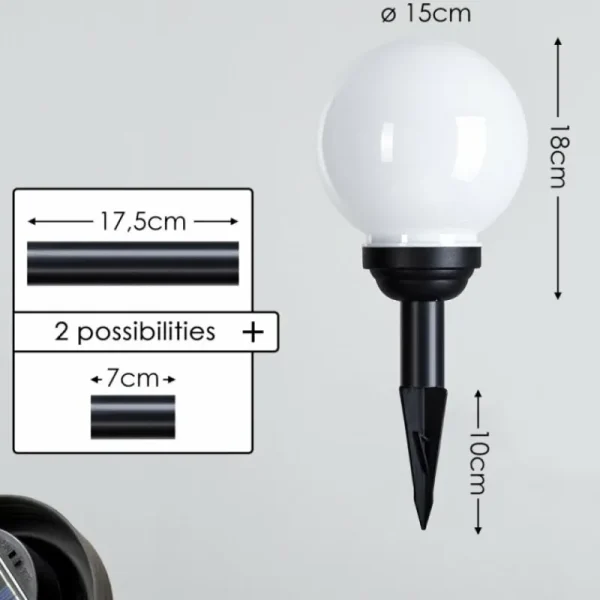 hofstein boule lumineuse Campinas LED Noir, Blanc, 1 lumière* Lampes Modernes