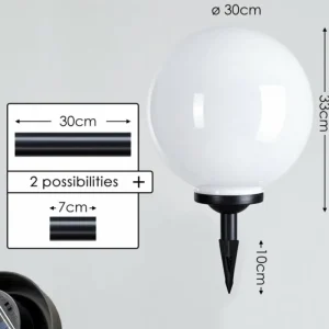hofstein boule lumineuse Campinas LED Noir, Blanc, 1 lumière* Lampes Modernes