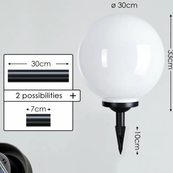 hofstein boule lumineuse Campinas LED Noir, Blanc, 1 lumière* Lampes Modernes