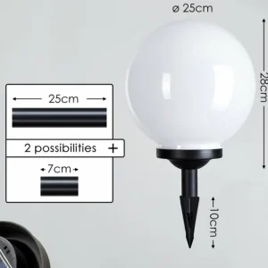 hofstein boule lumineuse Campinas LED Noir, Blanc, 1 lumière* Lampes Modernes