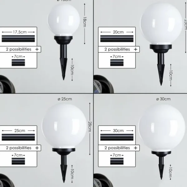 hofstein boule lumineuse Campinas LED Noir, Blanc, 1 lumière* Lampes Modernes