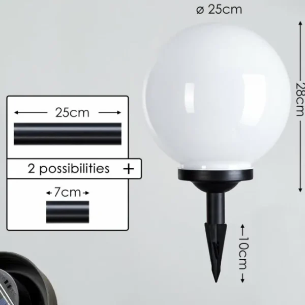 hofstein boule lumineuse Campinas LED Noir, Blanc, 1 lumière* Lampes Modernes
