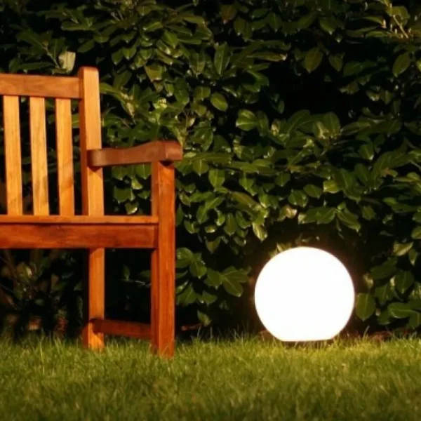hofstein Boule lumineuse de jardin 20 cm Blanc, 1 lumière* Lampes Modernes