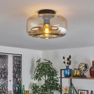 hofstein Boza Plafonnier Ambre, 1 lumière* Lampes En Verre