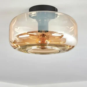 hofstein Boza Plafonnier Ambre, 1 lumière* Lampes En Verre
