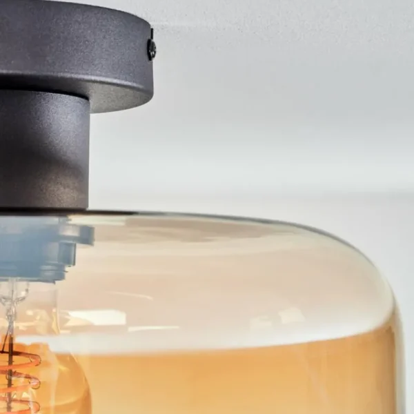 hofstein Boza Plafonnier Ambre, Clair, 1 lumière* Lampes En Verre