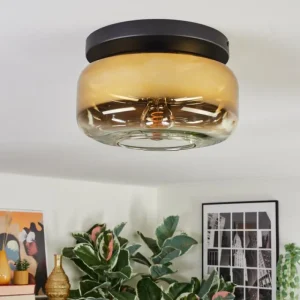 hofstein Boza Plafonnier, Boule lumineuse Or, Clair, 1 lumière* Lampes En Verre