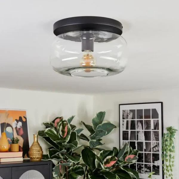hofstein Boza Plafonnier, Boule lumineuse Clair, 1 lumière* Lampes En Verre