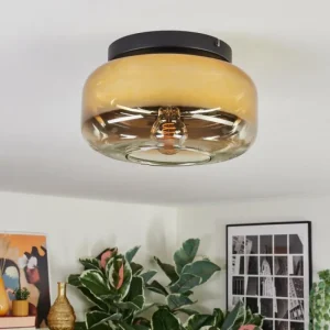 hofstein Boza Plafonnier, Boule lumineuse Or, Clair, 1 lumière* Lampes En Verre