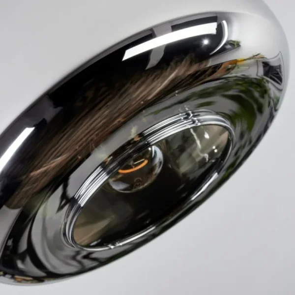 hofstein Boza Plafonnier, Boule lumineuse Chrome, Fumé, 1 lumière* Lampes Modernes