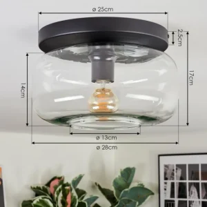 hofstein Boza Plafonnier, Boule lumineuse Clair, 1 lumière* Lampes En Verre