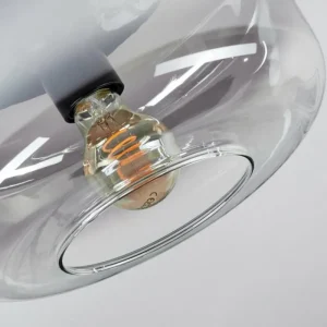 hofstein Boza Plafonnier, Boule lumineuse Clair, Fumé, 1 lumière* Lampes Modernes