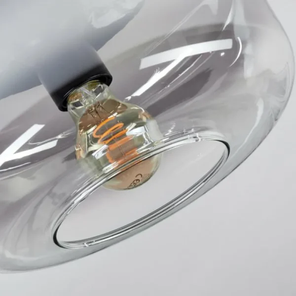 hofstein Boza Plafonnier, Boule lumineuse Clair, Fumé, 1 lumière* Lampes Modernes
