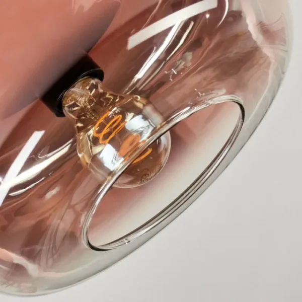 hofstein Boza Plafonnier, Boule lumineuse Clair, Cuivré, 1 lumière* Lampes En Verre