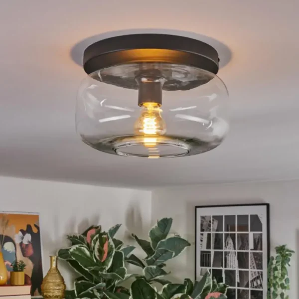 hofstein Boza Plafonnier, Boule lumineuse Clair, 1 lumière* Lampes En Verre