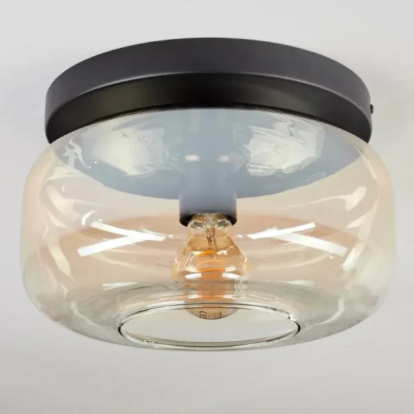 hofstein Boza Plafonnier, Boule lumineuse Ambre, Clair, 1 lumière* Lampes En Verre