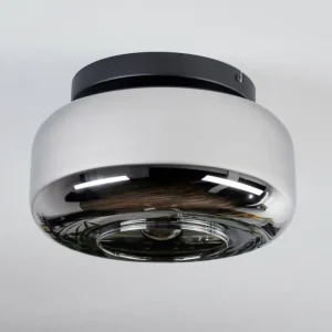 hofstein Boza Plafonnier, Boule lumineuse Chrome, Fumé, 1 lumière* Lampes Modernes