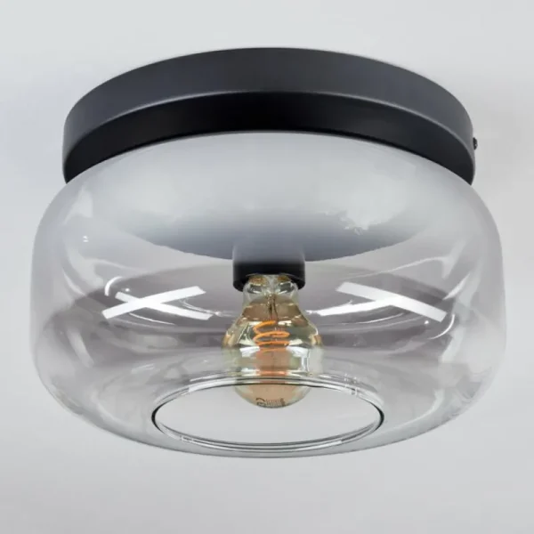 hofstein Boza Plafonnier, Boule lumineuse Clair, Fumé, 1 lumière* Lampes Modernes